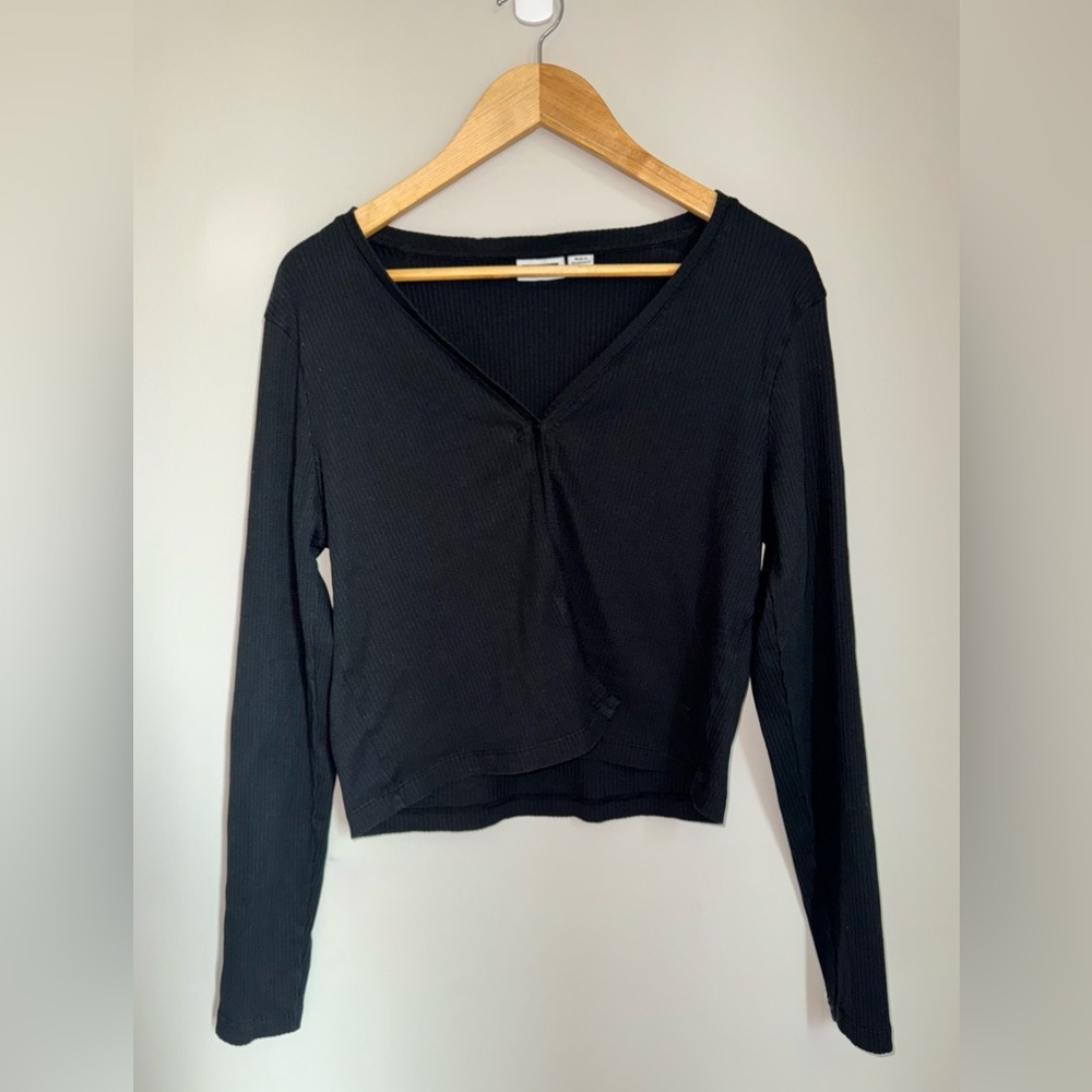 Black Cardigan Ribbed Sweater Noisy May Women’s Size XL